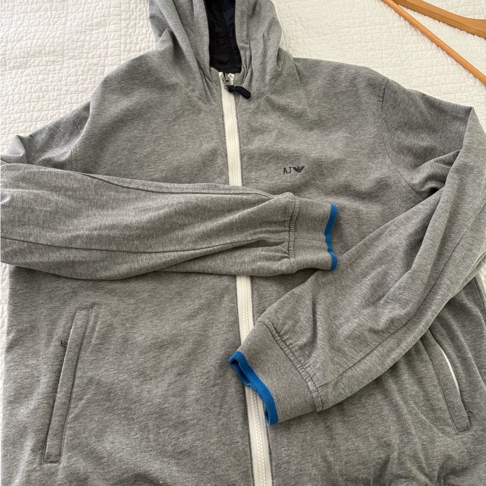 Armani Jeans Gray Zip-Up jacket